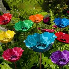 3D Handmade Metal Garden Decoration Pile - Colorful Art Outdoor Courtyard Decoration, Flower Decoration Suitable For Garden, Courtyard, Lawn Landscape, Creative Vertical Sculpture, Can Be Used As Insect, Bird, Butterfly - A - View 4
