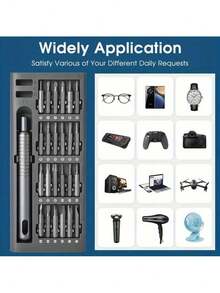 25 In 1 Precision Screwdriver Set, Multifunctional Maintenance Tool, Suitable For Disassembling Mobile Phones And Tablets, Durable Plastic, No Need For Charging - With Various Screw Heads - Silver - View 9