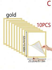 1/5/10PCS A4 Magnetic Plastic Photo Frames - black - View 10
