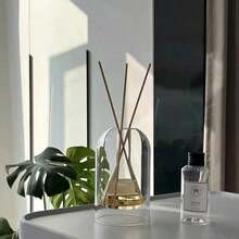 1pc Minimalist Luxury Glass Aromatherapy Diffuser Bottle, Ideal For Aromatherapy, Room Scenting, Home Decor Vase - Style a - View 10