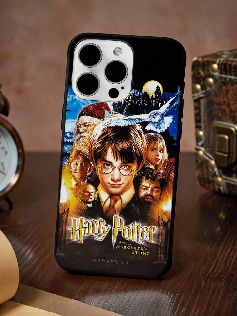 HARRY POTTER X SHEIN Classic Character Design Fashion Phone Case,Gifts - Black - View 1