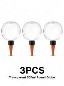 3/2/1pc 500ml Self-Watering Lazy Planter, New Drainage Device, Small Succulent Plant Drip Irrigation System - Spherical - View 19