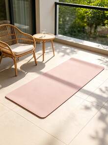 1PC FOLDABLE PORTABLE HIGH DENSITY FOAM THICKENED NON SLIP WEAR RESISTANT SOFT SKIN FRIENDLY LIGHTWEIGHT EASY STORAGE YOGA EXERCISE MAT FOR HOME OFFICE OUTDOOR GYM FITNESS STRETCH TRAINING MEN WOMEN UNISEX GIFT - Pink - View 2