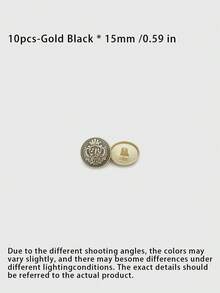 Pack 10 Pcs British Style Crown Metal Buttons Decorative Fasteners For Wool Coats Windbreakers Suits Outerwear Cotton Jackets School Uniforms Hand‑Sewn Clothing Sewing Accessories - 10pcs - View 17