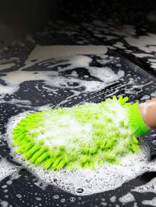 Chemical Guys, Chenille Microfiber Wash Mitt For Cars, Lime Green, Single | Ultra-Soft Chenille Noodles Hold Thick Suds And Trap Grit, Gentle On Paint, Glass Machine Washable - multicolor - View 2