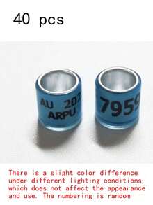 40 New 2026 Pigeon Ankle Bands With Numbers And Letters, Inner Diameter 8mm, Made Of Aluminum Alloy And Plastic, Pet Bird Parrot Pigeon Identification Ankle Bands (Warm Reminder: It Is Best To Wear Them Within 7 Days After Birth) - View 5