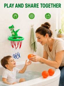 Bath Toys-Bathtub Basketball Hoop Kids Toddlers,Bath Toys Shower Toys,Suction Cup Basketball Hoop&3 Soft Balls Set Boys Girls,Birthday,Gifts Bath Toys Bath Toys Pool Toys Baby Bath Toys Baby Toys For Girls Water Toys Suction Toys Baby Toys Basketball - Multicolor - View 5