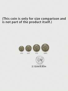 Pack 10 Pcs British Style Crown Metal Buttons Decorative Fasteners For Wool Coats Windbreakers Suits Outerwear Cotton Jackets School Uniforms Hand‑Sewn Clothing Sewing Accessories - 10pcs - View 3