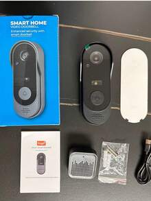 Smart Wireless Video Doorbell Camera,Night Vision Real‑Time Alert,Voice Changer,Photo & Video Recording,Two‑Way Audio Intercom Security Doorbell Cam - Black - View 13