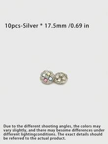 Pack 10 Pcs Colorful Resin Metal Dual‑Material Buttons Versatile Decorative Fasteners For Coats Outerwear Windbreakers Fashion Suits Fur Garments Hand‑Sewn Clothing Sewing Accessories - 10pcs - View 11