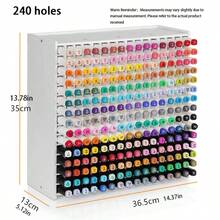 1 Set Large Colorful Coded Alcohol Marker Set With 240 Vivid Colors, Storage Box, Suitable For School Projects, Art Classes And Student Artists(No Pen Included) - White - View 10