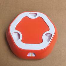 Indoor Interactive Electronic Sensor Cat Toy, Battery‑Powered Automatic Cat Teaser Toy, Pop‑Up Hide‑And‑Seek Hunting Mouse Toy For Cats & Kittens Play Exercise, 6‑Hole Pet Toy (Batteries Not Included) - Orange - View 7