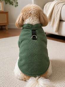 Soft Fleece Pet Vest, Winter Warm Dog Cat Sweater, Pullover Pet Clothes For Small To Medium Dogs - Green - View 4