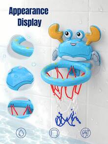 Bath Toys-Bathtub Basketball Hoop Kids Toddlers,Bath Toys Shower Toys,Suction Cup Basketball Hoop&3 Soft Balls Set Boys Girls,Birthday,Gifts Bath Toys Bath Toys Pool Toys Baby Bath Toys Baby Toys For Girls Water Toys Suction Toys Baby Toys Basketball - Multicolor - View 11