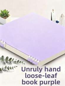 1pc Macaron B5 Loose-Leaf Notebook, Removable Coil, Comfortable To Use, High School Student A4 Stylish Notepad - Multicolor - View 14