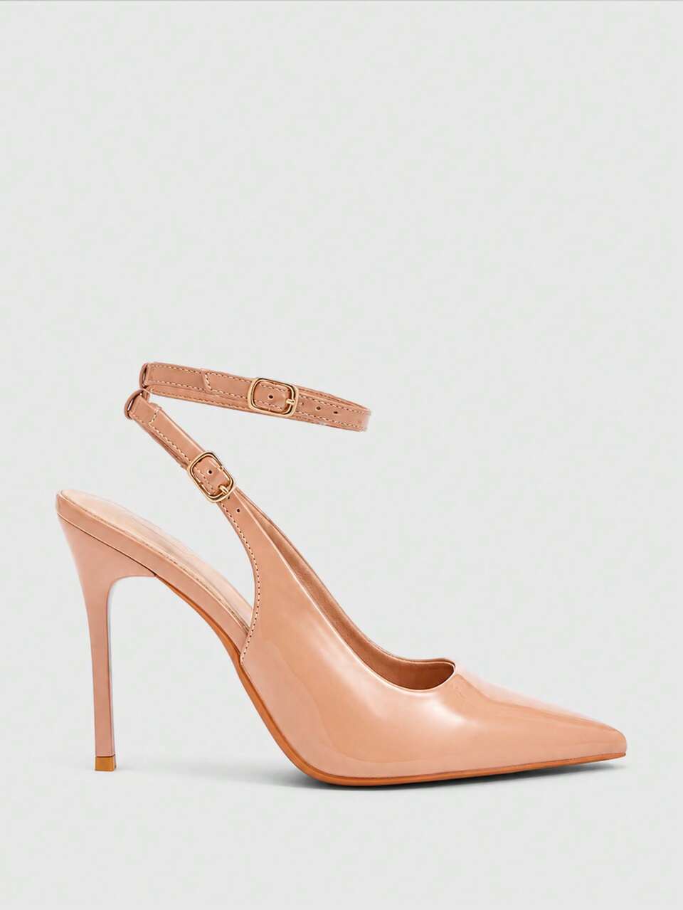 CUCCOO SZL Women's Pointed Toe Apricot Back Strap Fashion Sexy Minimalist Elegant Party Banquet Nightclub High Heels