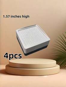 Detachable & Adjustable Bed Risers, Heavy Duty Furniture Leg Extenders, Reusable Plastic Sofa, Table, Chair, Desk And Bed Raisers, Heavy Duty Furniture Risers, Christmas Decor, Room Decor, Christmas - Multicolor - View 11