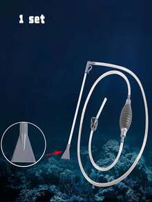 1PC Siphon Type Manual Drainage Pump Water Exchanger, Detachable Fish Tank Water Exchanger, Suitable For Fish Tank And Aquarium Water Exchange And Drainage Use - Light Grey - View 9