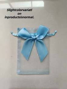 1pc 28pcs Elegant Organza Drawstring Gift Bags With Ribbon Bow Sheer Mesh Pouches For Jewelry Soap Candy Favors Wedding Birthday Party Present Wrapping - Bow Style - View 8
