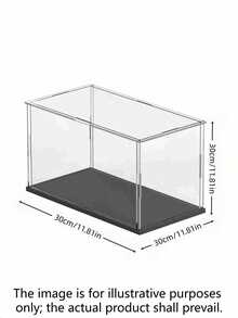 1Pc Clear Acrylic Display Case Dustproof Cover Box For Figures Statues Trophies Balls Models Building Blocks Collectibles Memorabilia Crafts Protective Exhibition Showcase - multicolor - View 12