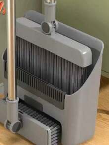 Three-In-One Broom Dustpan Set, Which Integrates Broom, Dustpan And Hidden Brush, 180 Rotation Without Dead Angle Cleaning, Automatic Rebound And Leak-Proof Scanning, Scraping Hair Without Hand Pulling, Folding And Standing Storage, Saving Space, Making Home Cleaning More Efficient And Convenient. - Triple - View 15