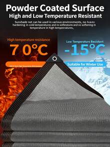 1Pc Grey Balcony Privacy Screen, Terrace Fence Windproof Fabric, Fence Netting, Windproof Mesh Fabric, Durable For Commercial And Residential Use, 90% Shading Rate - 1 Privacy Website - View 8