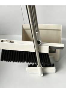 Three-In-One Broom Dustpan Set, Which Integrates Broom, Dustpan And Hidden Brush, 180 Rotation Without Dead Angle Cleaning, Automatic Rebound And Leak-Proof Scanning, Scraping Hair Without Hand Pulling, Folding And Standing Storage, Saving Space, Making Home Cleaning More Efficient And Convenient. - Triple - View 13