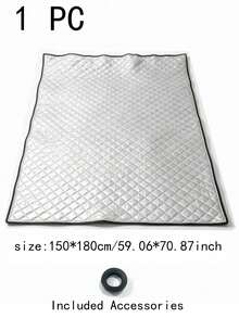 1PC Thickened Triple-Layer Windproof Curtain For Bedroom, Living Room, And Bathroom - Thermal Insulation, Sunlight Blocking, Soundproofing, And Sealing Window Curtain - Aluminum Film Black - View 12