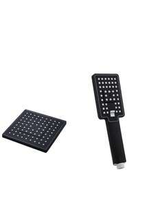 1PC High-Pressure Large Rain Shower Head, Stainless Steel Single Overhead Shower, Powerful Water Flow, Rustproof, Easy To Install, Ideal For Home Bathroom, Hotel, And Gym Upgrade - Black - View 8