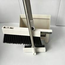 Three-In-One Broom Dustpan Set, Which Integrates Broom, Dustpan And Hidden Brush, 180 Rotation Without Dead Angle Cleaning, Automatic Rebound And Leak-Proof Scanning, Scraping Hair Without Hand Pulling, Folding And Standing Storage, Saving Space, Making Home Cleaning More Efficient And Convenient. - Triple - View 12