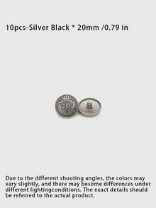 Pack 10 Pcs British Style Crown Metal Buttons Decorative Fasteners For Wool Coats Windbreakers Suits Outerwear Cotton Jackets School Uniforms Hand‑Sewn Clothing Sewing Accessories - 10pcs - View 16