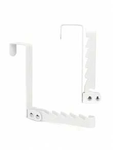 Over The Door Hooks Hanger, 2 Packs Collapsible Folding Over The Door Organizer Rack Space Saving Hanging Storage Hanger For Clothes, Coats, Towels For Bedroom Bathroom (White) - multicolor - View 7