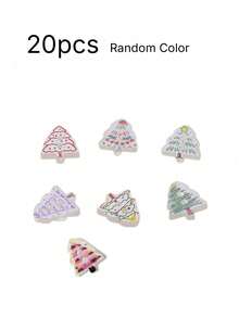 20Pcs50Pcs100Pcs150Pcs Mixed Christmas Tree Sewing Buttons 5 Styles Two Holes Colorful Printed Decorative Buttons DIY Handmade Accessories For Holiday Clothing Garment Craft Decoration - multicolor - View 4