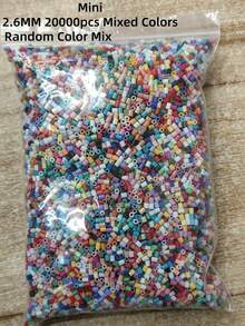 MINKOJA 2.6mm/5mm Black & White 3D Pixel Fuse Beads Toy, Suitable For Handcraft, Decoration And DIY Puzzle Making.Mixed‑Color Beans, Color System Is Not Fixed, Random Delivery. Please Do Not Purchase If You Mind. - Multicolor - View 5