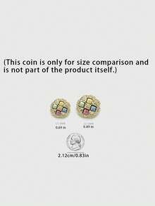 Pack 10 Pcs Colorful Resin Metal Dual‑Material Buttons Versatile Decorative Fasteners For Coats Outerwear Windbreakers Fashion Suits Fur Garments Hand‑Sewn Clothing Sewing Accessories - 10pcs - View 3