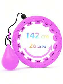 1PC SMART WEIGHTED ADJUSTABLE DETACHABLE 24 KNOTS FITNESS HOOP WITH 360 DEGREE MASSAGE AUTO SPINNING BALL NON DROPPING DIGITAL COUNTER FOR HOME GYM WEIGHT LOSS SLIMMING WORKOUT EXERCISE EQUIPMENT - Multicolor 1 - View 11