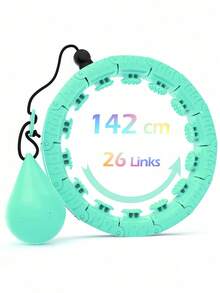 1PC SMART WEIGHTED ADJUSTABLE DETACHABLE 24 KNOTS FITNESS HOOP WITH 360 DEGREE MASSAGE AUTO SPINNING BALL NON DROPPING DIGITAL COUNTER FOR HOME GYM WEIGHT LOSS SLIMMING WORKOUT EXERCISE EQUIPMENT - Multicolor 1 - View 13