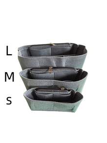 1PC Grey Purse Organizer Insert With Support Lining Anti Deformation Medium Bag For Handbag Backpack Tote Inner Storage Pouch For Lipstick Brush Skin Care Phone Coins Small Items Travel Gift Boho Style 3 Sizes Optional - Grey - View 11