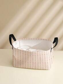 1 Piece, Cute Little Animal Pattern Printing Large Capacity Foldable Round Foldable Round Storage Dirty Clothes Basket Storage Basket, Portable And Ea - Multicolor - View 20