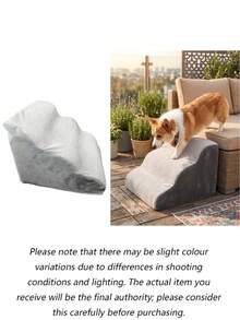 3-Tier Pet Stairs, Suitable For Dogs And Cats, Non-Slip Foam Dog Steps, Removable Washable Bed/Sofa Pet Ramp, Suitable For Small Dogs And Elderly Pets - Multicolor - View 7