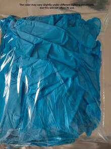 100 Buah Sarung Tangan Sekali Pakai PVC Tebal Bebas Bedak Bebas Lateks Tahan Sobek dengan Tekstur Pegangan yang Baik untuk Pembersihan Dapur, Perawatan Hewan Peliharaan, Salon Rambut, Perbaikan Mobil, Berkebun, Kerajinan Tangan, dan Serbaguna Rumah Tangga - biru - View 9