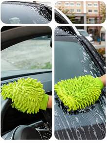 Chemical Guys, Chenille Microfiber Wash Mitt For Cars, Lime Green, Single | Ultra-Soft Chenille Noodles Hold Thick Suds And Trap Grit, Gentle On Paint, Glass Machine Washable - multicolor - View 7