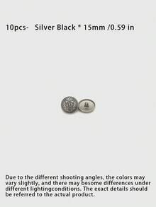 Pack 10 Pcs British Style Crown Metal Buttons Decorative Fasteners For Wool Coats Windbreakers Suits Outerwear Cotton Jackets School Uniforms Hand‑Sewn Clothing Sewing Accessories - 10pcs - View 15