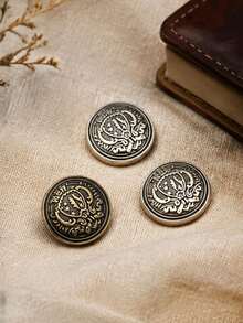 Pack 10 Pcs British Style Crown Metal Buttons Decorative Fasteners For Wool Coats Windbreakers Suits Outerwear Cotton Jackets School Uniforms Hand‑Sewn Clothing Sewing Accessories - 10pcs - View 6