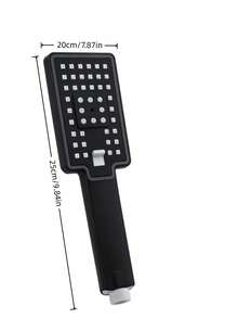 1PC High-Pressure Large Rain Shower Head, Stainless Steel Single Overhead Shower, Powerful Water Flow, Rustproof, Easy To Install, Ideal For Home Bathroom, Hotel, And Gym Upgrade - Black - View 7