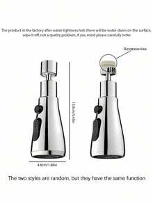 1pc Rotatable Universal Kitchen Sink Sprayer, Anti-Splash Boost Water Pressure Nozzle - silver - View 8