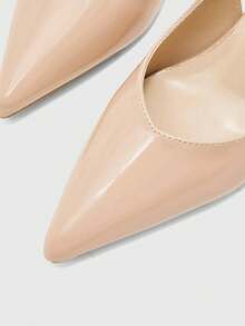 CUCCOO BIZCHIC Women's Apricot Pointed Toe High Heel Shoes With Back Tie Design, Simple Elegant Daily Versatile Commute Office Shoes - Apricot - View 5