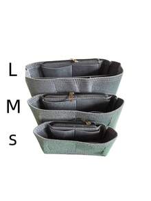 1PC Grey Purse Organizer Insert With Support Lining Anti Deformation Medium Bag For Handbag Backpack Tote Inner Storage Pouch For Lipstick Brush Skin Care Phone Coins Small Items Travel Gift Boho Style 3 Sizes Optional - Grey - View 12