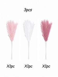 3/12/21/33 Stems Artificial Pampas Grass, Faux Artificial Plants, Bohemian Style Decor, Vase Filler For Home, Room, Wedding, Christmas & Spring Season Decoration - Dark Pink, Light Pink, White - View 9