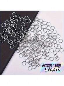 100Pcs Gold & Silver Open Jump Rings, High‑Quality Metal Jump Ring Connectors, DIY Jewelry Making Accessories, Mixed Sizes 4‑10mm For Custom Handmade DesignsSHEIN - Multicolor - View 1